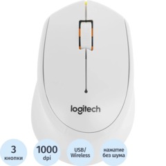 Мышь компьютерная Logitech M330 Silent Plus бел.1000dpi USB 2b(910-004926)