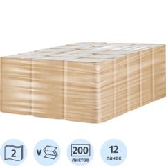 Полотенца бумажные д/дисп FocusSmart Vсл 2сл 200л 12пач/уп_5103218/50204110