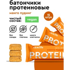 Батончик протеиновый R.A.W.life Манго пудинг 2026, 46гx15шт/уп - фото 6