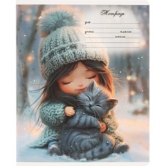 Тетрадь 12 л., линия,А5+ ДЕВОЧКИ С КОТЯТАМИ,ассортимент 70903 - фото 5