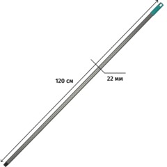 Рукоятка металлическая, цвет зеленый 120см с резьбой NV-123MG - фото 2