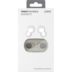 Наушники Pero TWS07 Invisible White, bluetooth - фото 3
