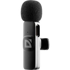 Микрофон Defender Talky-137 wrls, петличный, черный, на прищепке, 1шт