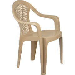 Кресло PR_Decorona DeVeranda 540x535x785 мм, круглая сетчатая спинка латте