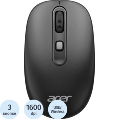 Мышь компьютерная Acer OMR502 черн,1600dpi,USB 4but(ZL.MCE11.01A)