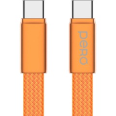 Кабель PERO DC18 ULTIMATE USB-С to USB-C, 60W, 3A, 1.5m, Orange