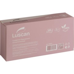Салфетки косметические Luscan 2сл белые 100шт/уп_СПБ - фото 3