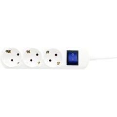 Удлинитель Power Cube 3р/1,5м с/з с выкл 16А бел (PC-5-1,5M) - фото 2