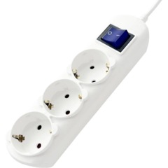 Удлинитель Power Cube 3р/3м  с/з с выкл 16А бел (PC-5-3M) - фото 6