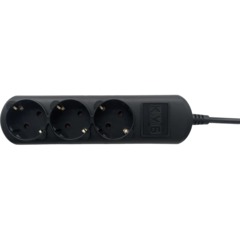 Удлинитель Power Cube 3р/1,5м без выкл 16А черн (PC-6B-1,5M) - фото 2