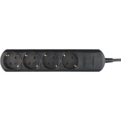 Удлинитель Power Cube 4р/5м без выкл 16А черн (PC-2B-5M) - фото 2