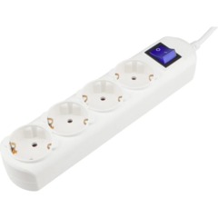 Удлинитель Power Cube 4р/7м с/з с выкл 10А бел (PC-4B-7M) - фото 4