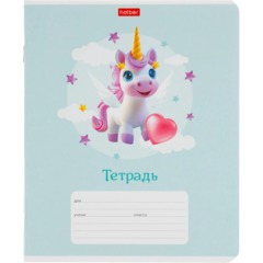 Тетрадь школьн 12л А5ф КОСАЯ лин,скоб,м.кар,Крылатые единорожки,ассор,91376 - фото 5
