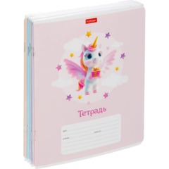 Тетрадь школьн 12л А5ф КОСАЯ лин,скоб,м.кар,Крылатые единорожки,ассор,91376 - фото 12