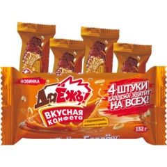 Конфеты ДаЁжъ мини с карамелью, арахисом и криспи, мультипак, 132г - фото 2