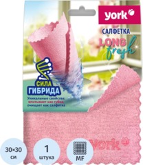 Салфетка хозяйственная YORK 30х30см ЛонгФреш микроф_026250