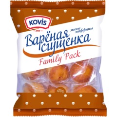 Кекс Мини-маффины Kovis с кремом вареная сгущенка, 470гx6шт/уп