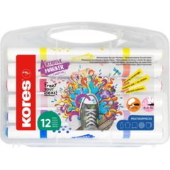 Набор маркеров Kreative Markers Acrylic duo tip пластиковый бокс 12цв,23121