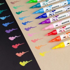 Набор маркеров Kreative Markers Acrylic duo tip пластиковый бокс 12цв,23121 - фото 12