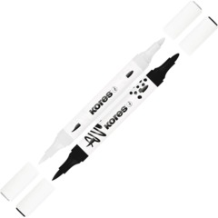 Набор маркеров Kreative Markers Acrylic duo tip 2цв в блистере, 23021 - фото 3