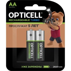 Аккумулятор Opticell Turbo АА 2600 mAh 2шт/уп (6080001)