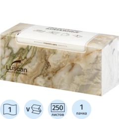 Полотенца бумажные листовые Luscan Professional 1-слойные 250 лист / уп