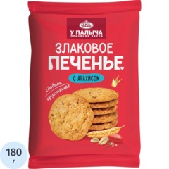 Печенье У Палыча Злаковое с арахисом, 180г
