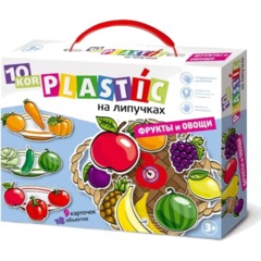 Игра развивающaя Пластик на липучках Фрукты и овощи 10KOR PLASTIC,02865