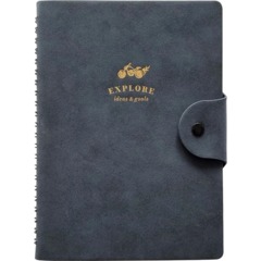 Бизнес-тетрадь Infolio 14x20см 96л клет,спираль Исследовать,гол I1778/blue