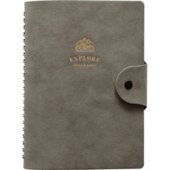 Бизнес-тетрадь Infolio 14x20см 96л клет спираль Исследовать,сер I1778/grey