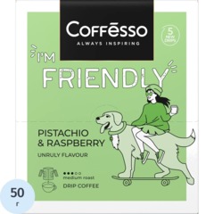 Кофе молотый в дрип-пакетах Coffesso Friendly Pistachio & Raspberry,5штx10г
