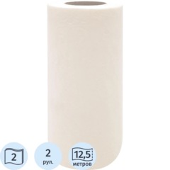 Полотенца бумажные Comfy 2сл белые тиснение целл 12,5м 2рул/уп