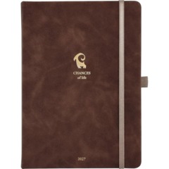 Ежедневник датированный 2027 IF 140x200мм 176л тверд с рез Шанс I1916/brown