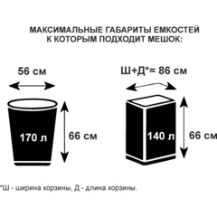 Мешки для мусора ПВД 200 л 100мкм 5шт/рул зеленый 88x118 - фото 6