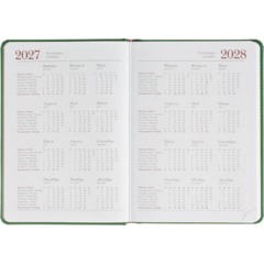 Ежедневник датированный 2027 А5+ ВЕЛЬВЕТ зеленый 3-123/05 - фото 7