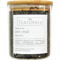 Чай Teafornia Эрл Грей чёрный, стекло большое, 110г