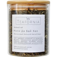 Чай Teafornia зелёный жасминовый, стекло большое, 100г