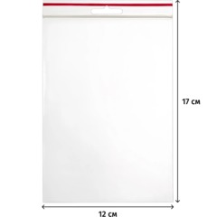 Пакет с замком (Zip Lock) с европодвесом 12х17см 60мкм 100шт/уп - фото 2