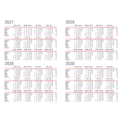 Ежедневник датированный 2027 Attache А6, 110х155мм, 176л, бордовый - фото 6