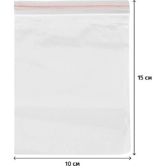 Пакет с замком (Zip Lock) с европодвесом 10х15см, 60 мкм, 100 шт/уп - фото 4