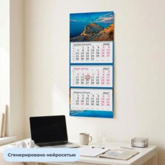Календарь настенный 3-х блочный 2027-2028 Перевертыш на 2 года 305x710 спир - фото 4
