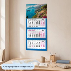 Календарь настенный 3-х блочный 2027 Attache Премиум Отдых 330х705мм - фото 4