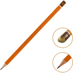 Набор карандашей чернографитных 1580,6B-6H,12шт,металл.коробка,1582012001PL - фото 3