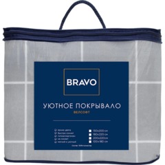 Покрывало 150х200 BRAVO велсофт Клетка - фото 6
