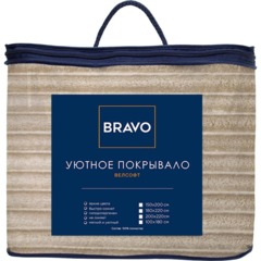 Покрывало 200х220 BRAVO велсофт Волна г/к №79 песочный - фото 7