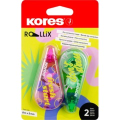 Корректирующая лента ROLLIX 5мм х 8м, 2шт/уп, цв. ассорти, 84734 - фото 7