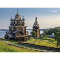 Календарь настенный 3-х блочный 2027 Attache Старинная церковь 295х710мм - фото 2
