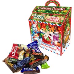 Новогодний сладкий подарок Снежная почта чудес, картон 500 г - фото 4