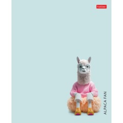 Тетрадь 48л А5ф клетка,скоба Пластик.облож,ассорт,Любитель альпак,090249 - фото 2
