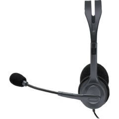 Гарнитура проводная Logitech Headset H111 Stereo grey каб.1.8м (981-000588) - фото 2